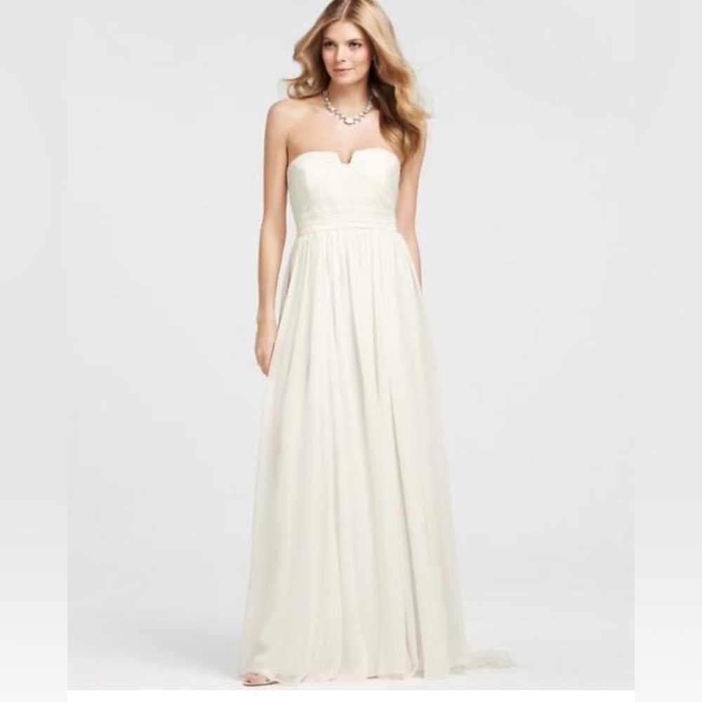 ANN TAYLOR‎ SILK STRAPLESS WEDDING DRESS Size 2 NWT
